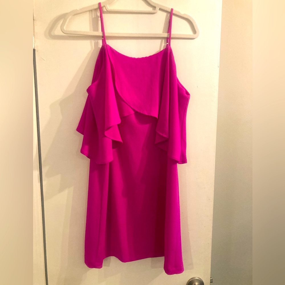Bright pink cocktail dress by Mabel